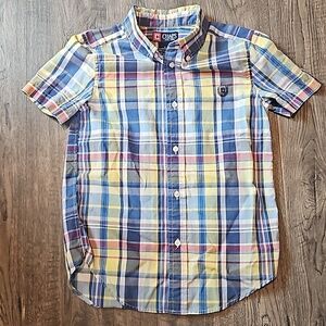 Chaps Boys Easy Care Size 7 Button Down Short Sleeve Shirt